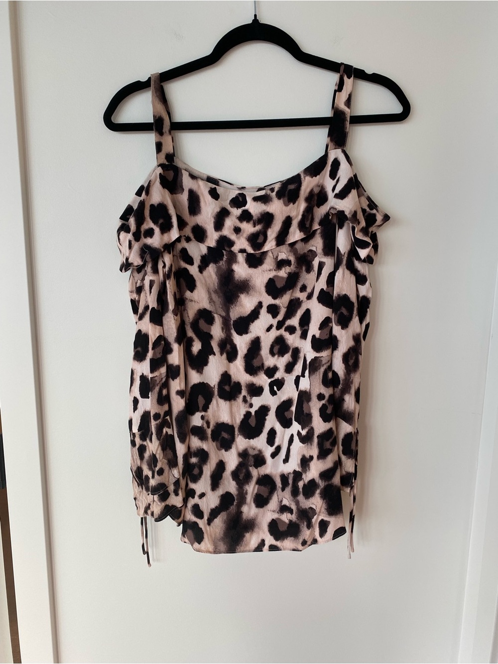 Leopard Print Ruffle Strap Camisole - UK 10/US 6
